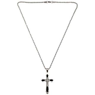 HEBE JEWELS  Kreuz Kette Edelstahl & Zirkonia 