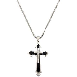 HEBE JEWELS  Kreuz Kette Edelstahl & Zirkonia 