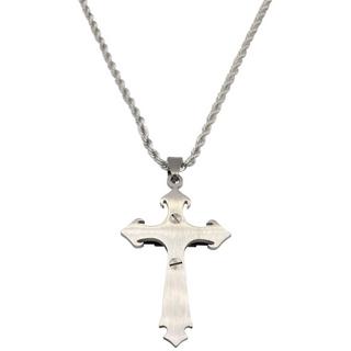 HEBE JEWELS  Kreuz Kette Edelstahl & Zirkonia 