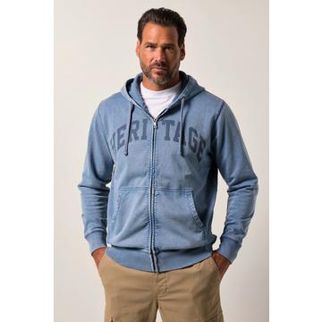 Giacca di felpa dal look vintage con tasca a marsupio, fino alla tg. 8XL