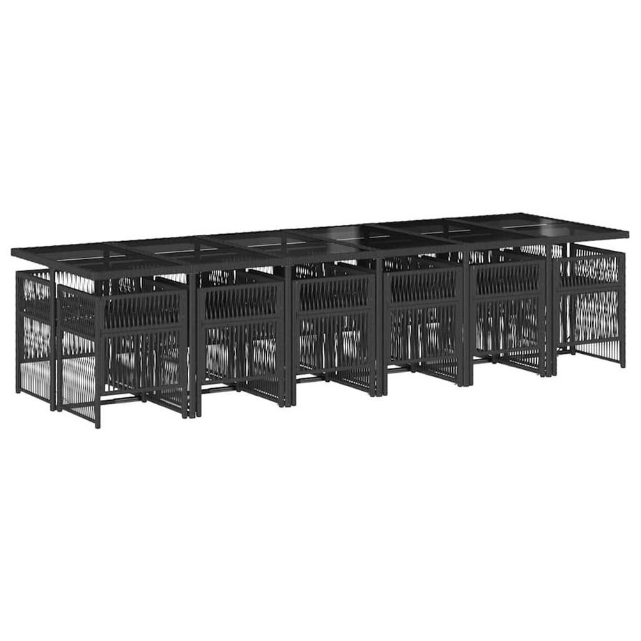 VidaXL set da pranzo da giardino Polirattan  