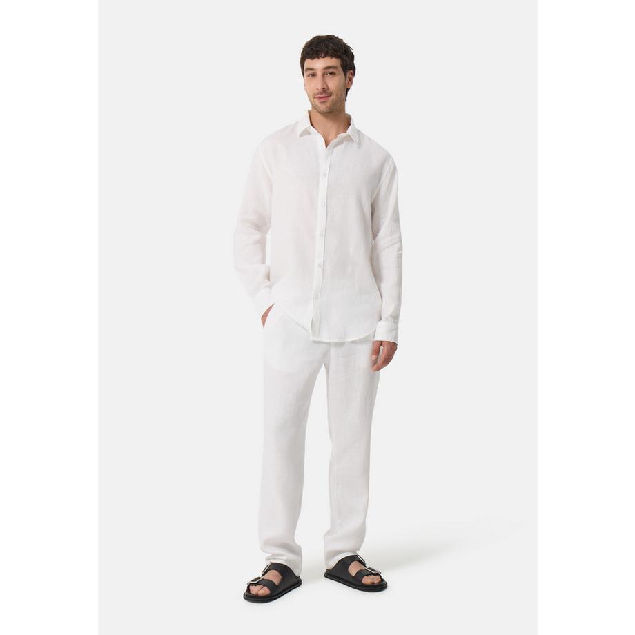 CASH-MERE.CH Leinen Langarmhemd  