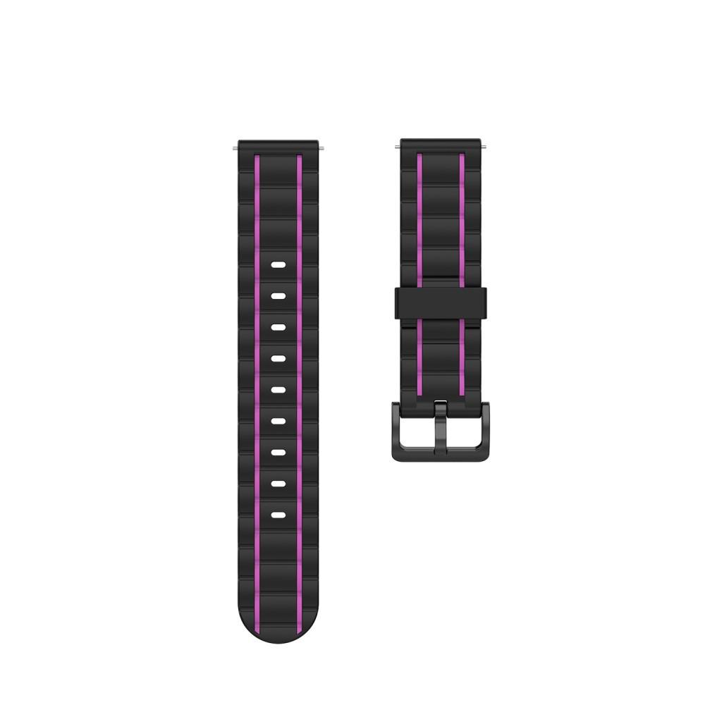 Cover-Discount  bracelet sport 22mm en silicone bi-colore violet 