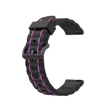 bracciale sportivo in silicone 22 mm bicolore viola