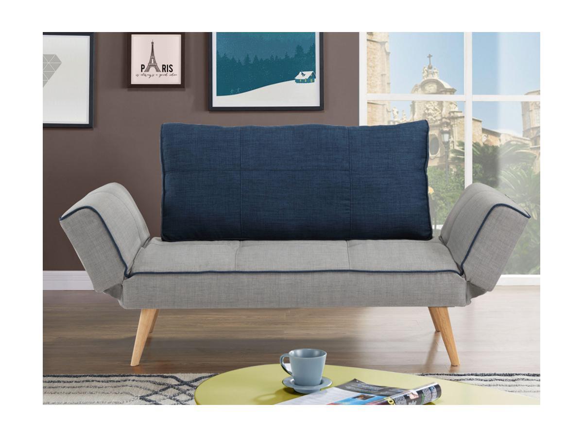 Vente-unique Schlafsofa Klappsofa EBATY II Stoff  