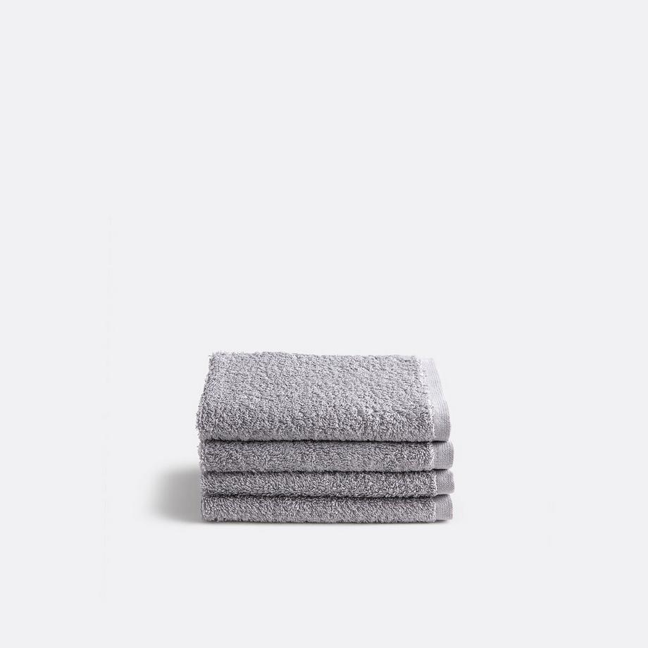 Lot 4 serviettes d'invité éponge 500g/m2