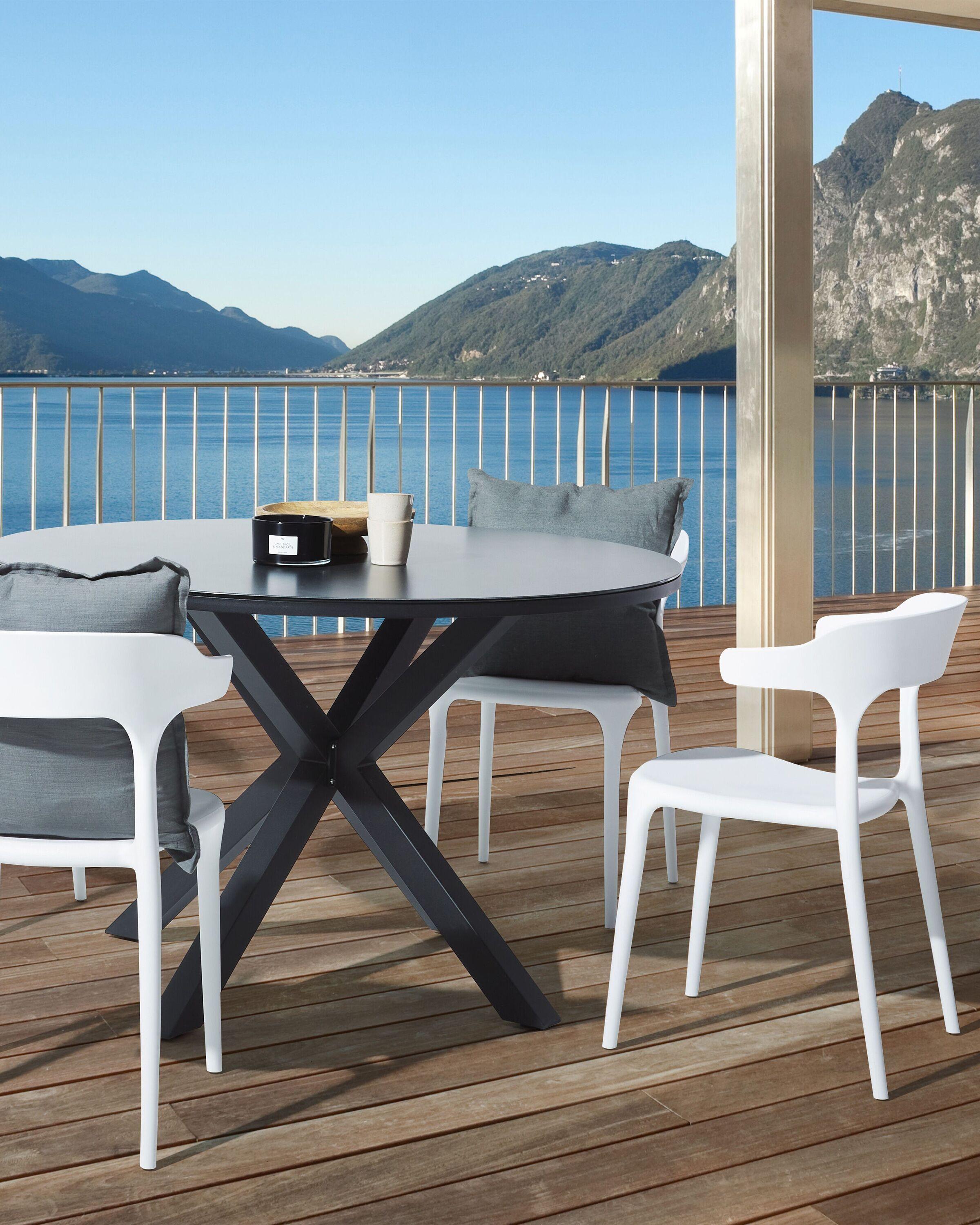 Beliani Set di 4 sedie da giardino en Polipropilene Moderno GUBBIO  