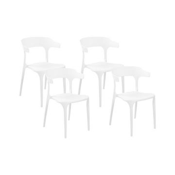 Set mit 4 Stühlen aus Polypropylen Modern GUBBIO