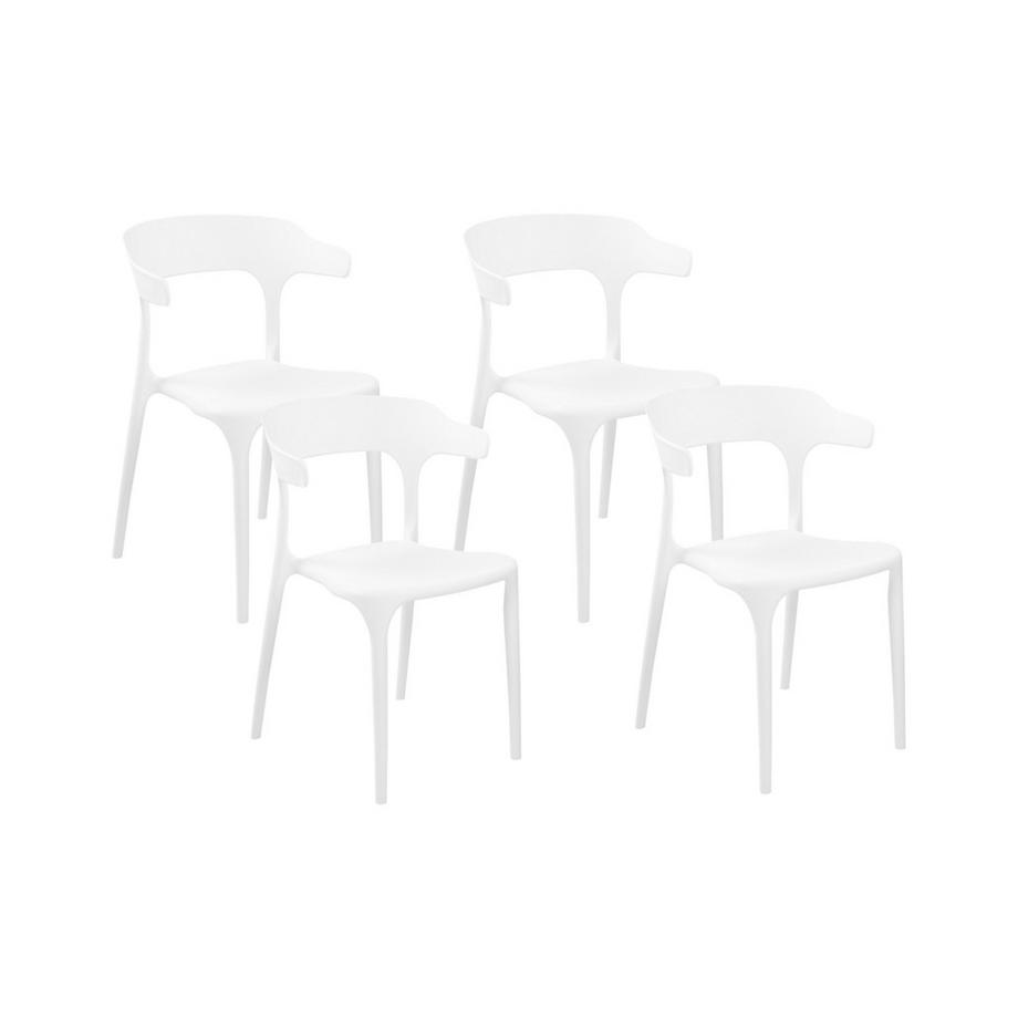 Lot de 4 chaises de jardin en Polypropylène Moderne GUBBIO