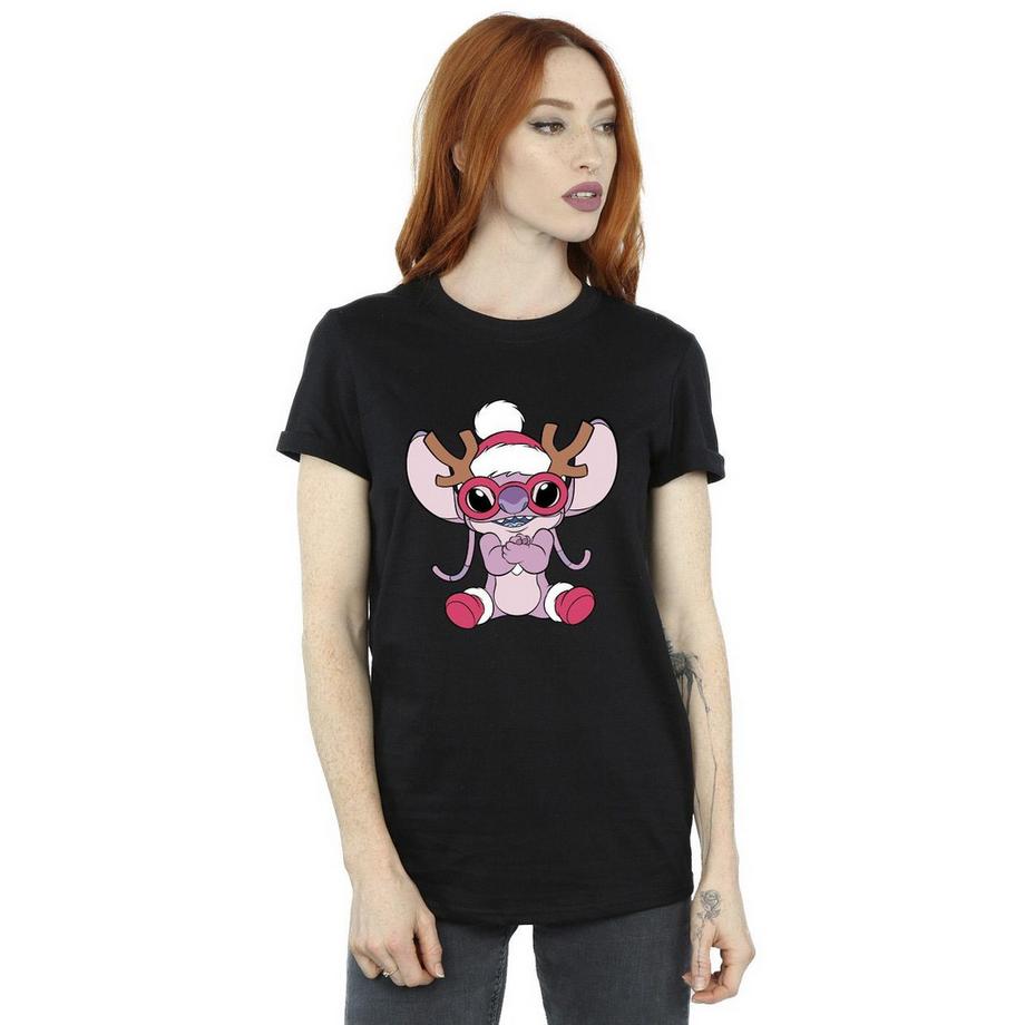 Disney Stitch T-Shirt Renna di Natale  