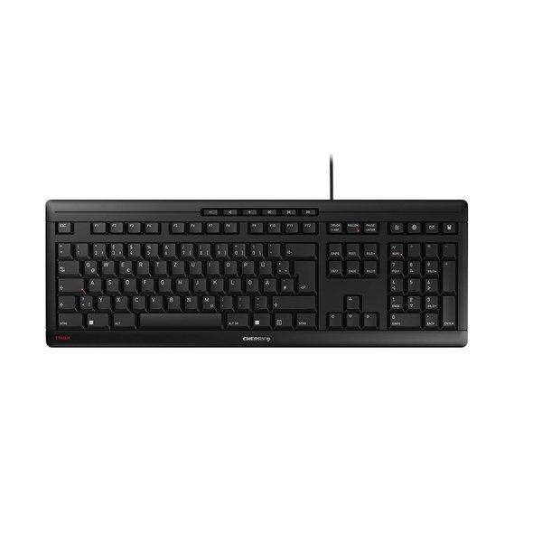 Cherry  CHERRY STREAM KEYBOARD Kabelgebundene Tastatur, Schwarz, USB (QWERTZ - DE) 