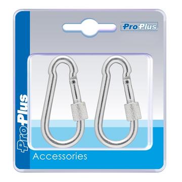 Moschettone in metallo 6x60mm con chiusura a vite 2 pezzi in blister