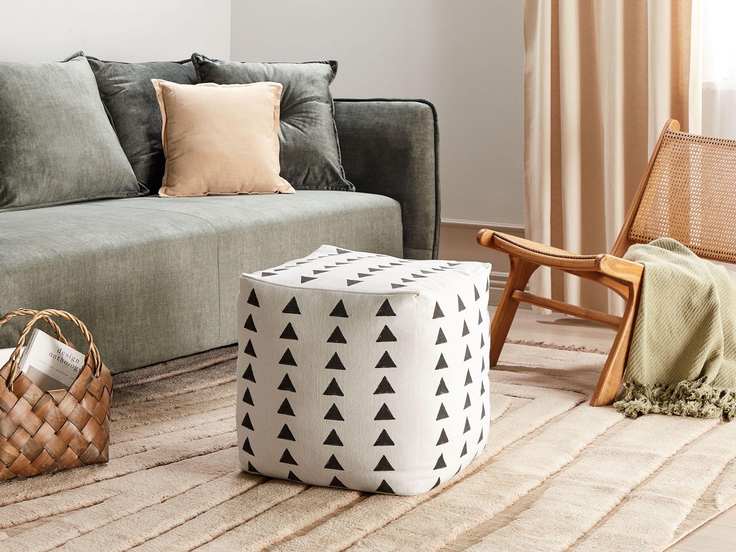 Beliani Pouf en Coton Boho TARODI  