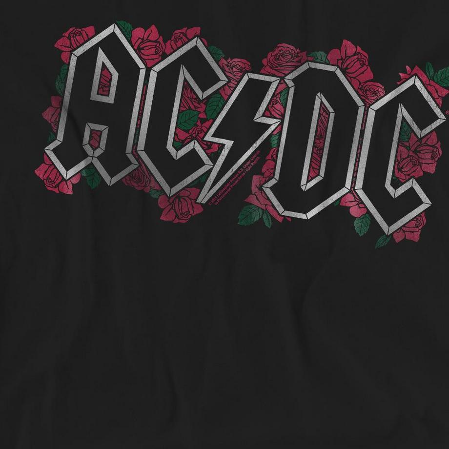 AC/DC ACDC Rose Logo T-Shirt  