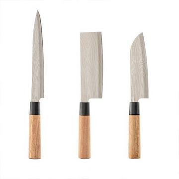 3x Messer mit Etui