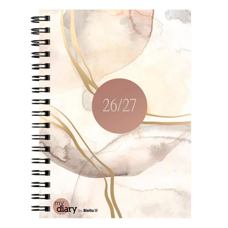 Biella Agenda scolaire mydiary Wire-O 3½ jours par page, Abstract  