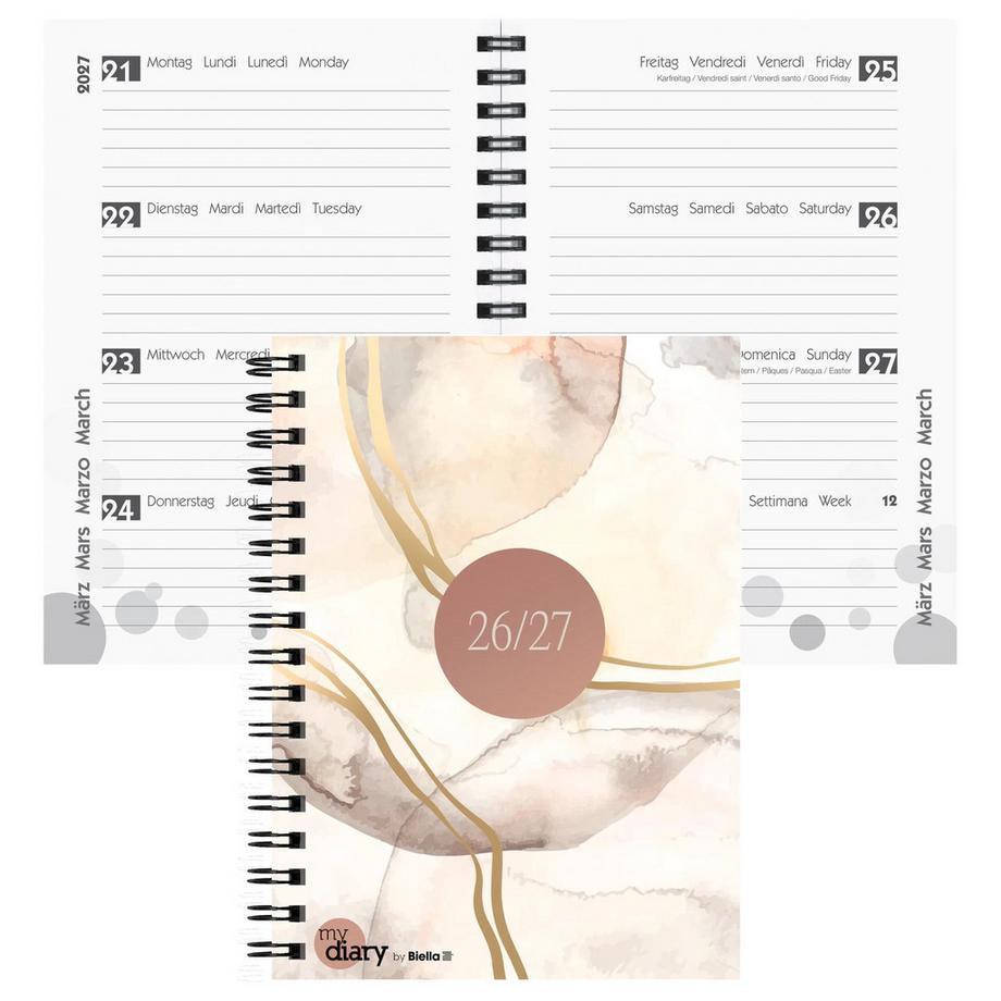 Agenda scolaire mydiary Wire-O 3½ jours par page, Abstract