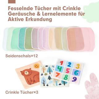 Activity-board  Tissue Box Toy Sensory, Tissue Tücher kontrastierenden Farben Learning Sensory 