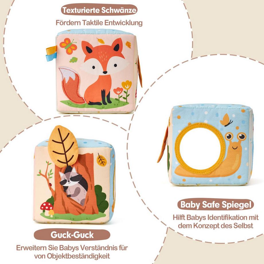 Activity-board  Tissue Box Toy Sensory, Tissue Tücher kontrastierenden Farben Learning Sensory 