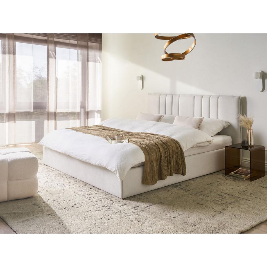 Beliani Letto contenitore en Tessuto Moderno TARASCON  