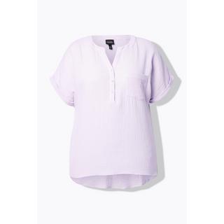 Ulla Popken Blusa Tunica Oversize in Mussola Mezza Manica  