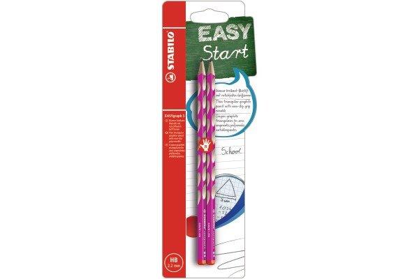 STABILO STABILO Bleistift EASYgraph S HB B-53111-10 pink, R 2 Stück  