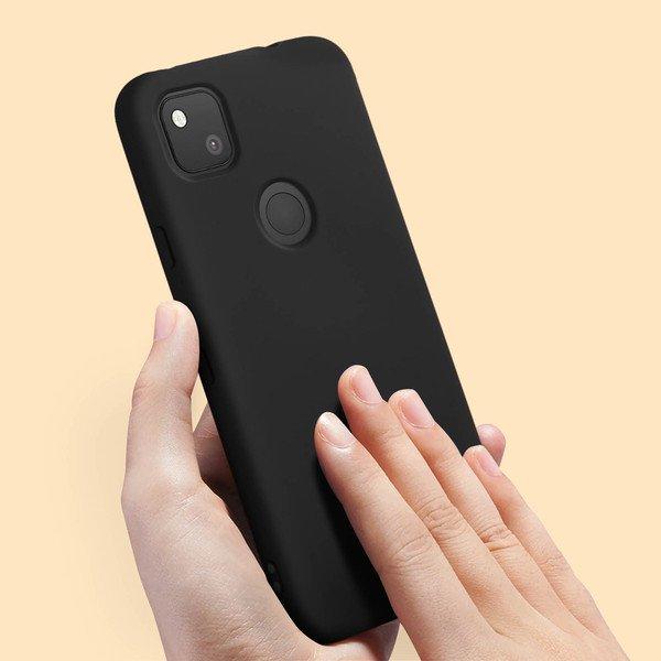 Avizar  Coque Google Pixel 4A Soft Touch Noir 