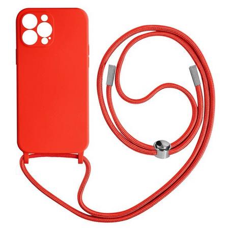 Avizar  Coque cordon iPhone 13 Pro Max Rouge 