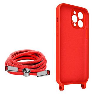 Avizar  Cover Cordino iPhone 13 Pro Max Rossa 