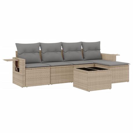 VidaXL set divano da giardino Polirattan  