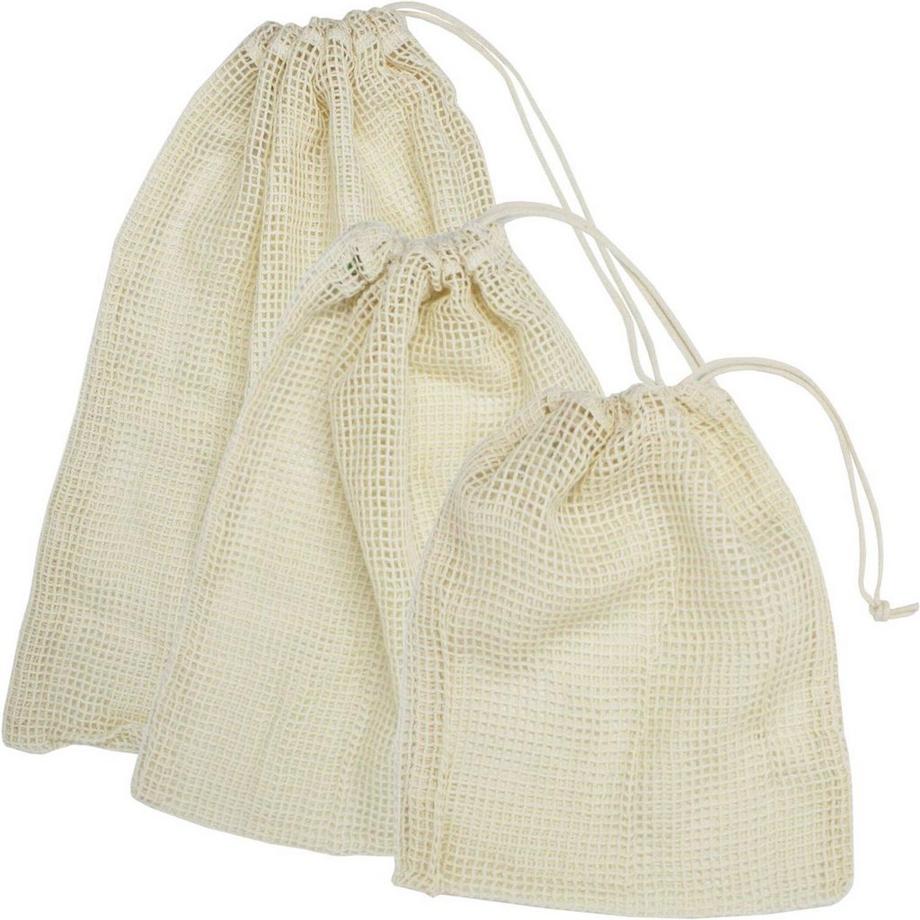 Northio  3x Obst- und Gemüsebeutel - Baumwolle 