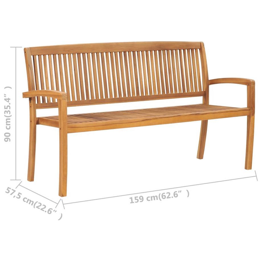 VidaXL Gartenbank teak  