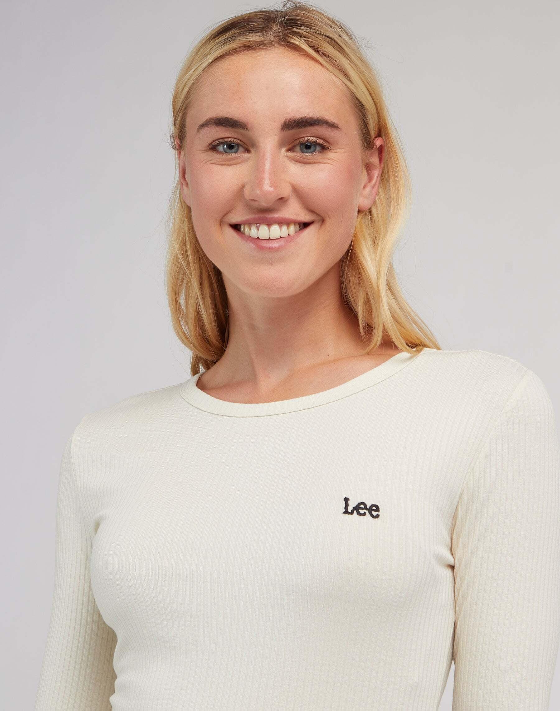 Lee  T-shirt donna a maniche lunghe a costine Lee 