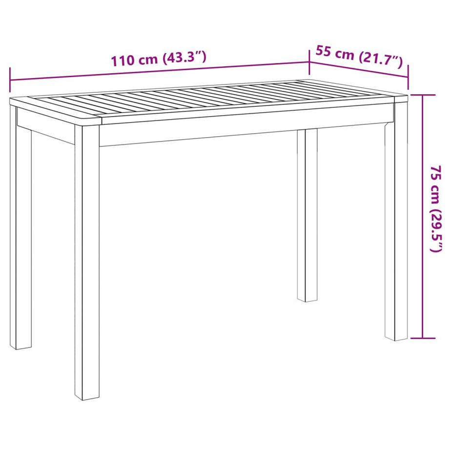 VidaXL set da pranzo da giardino Legno di acacia  