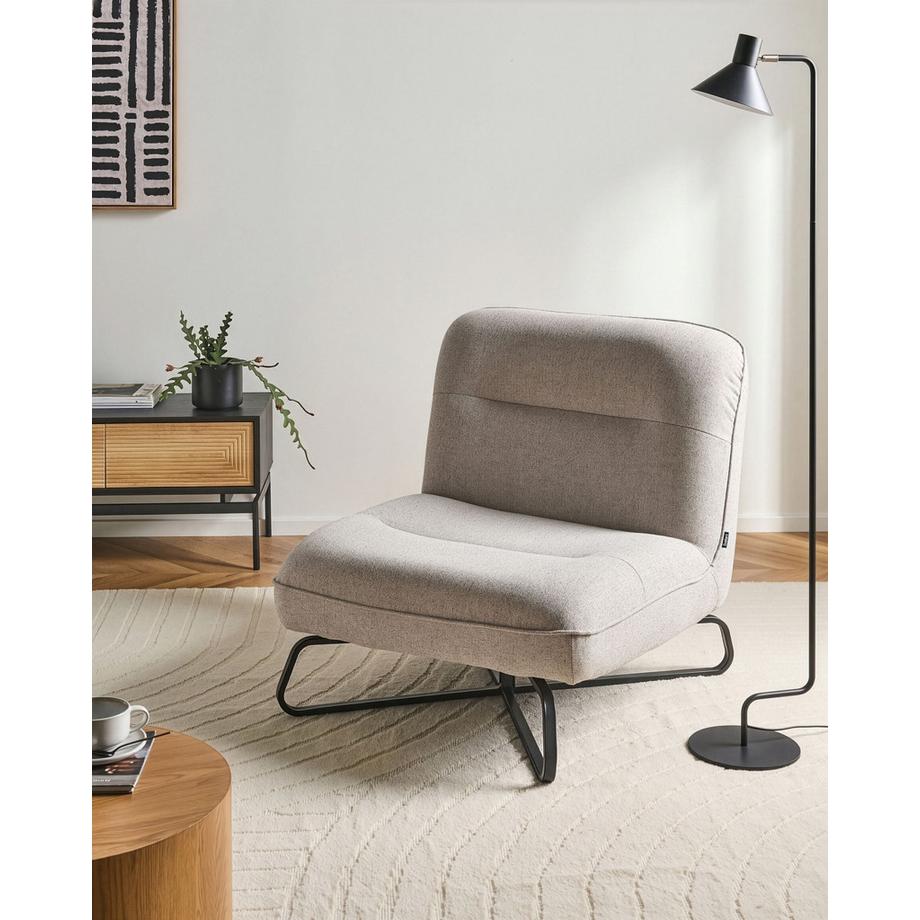 Beliani Fauteuil en Tissu Moderne LINDAL  