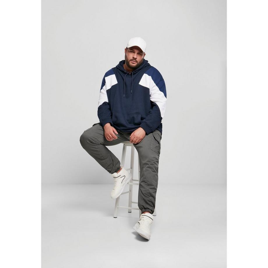 URBAN CLASSICS Felpa con cappuccio oversize 3-Tone  