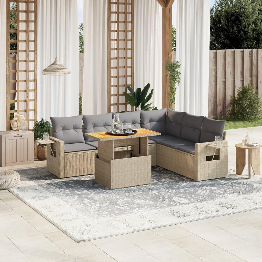 VidaXL set divano da giardino Polirattan  