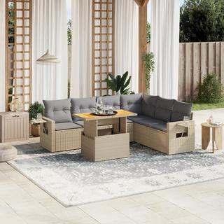 VidaXL set divano da giardino Polirattan  