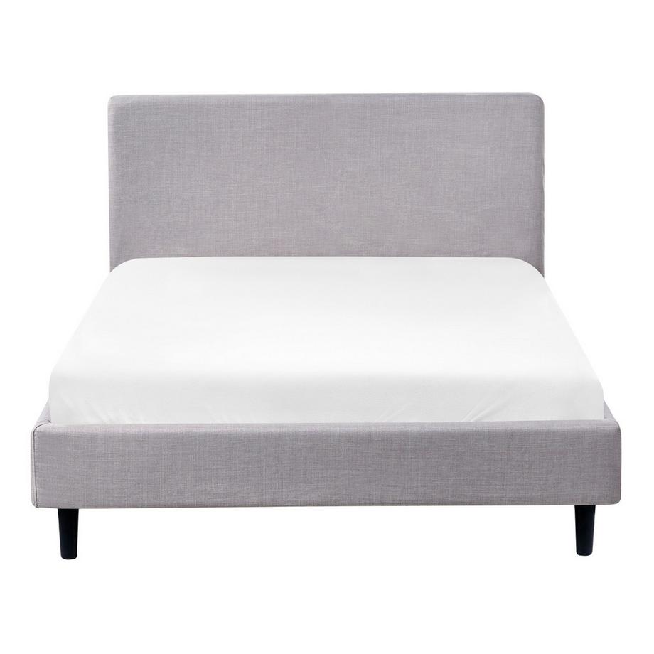 Beliani Lit avec sommier en Tissu Scandinave FITOU  