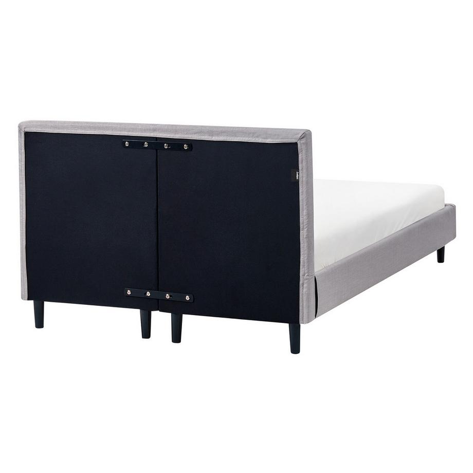 Beliani Lit avec sommier en Tissu Scandinave FITOU  