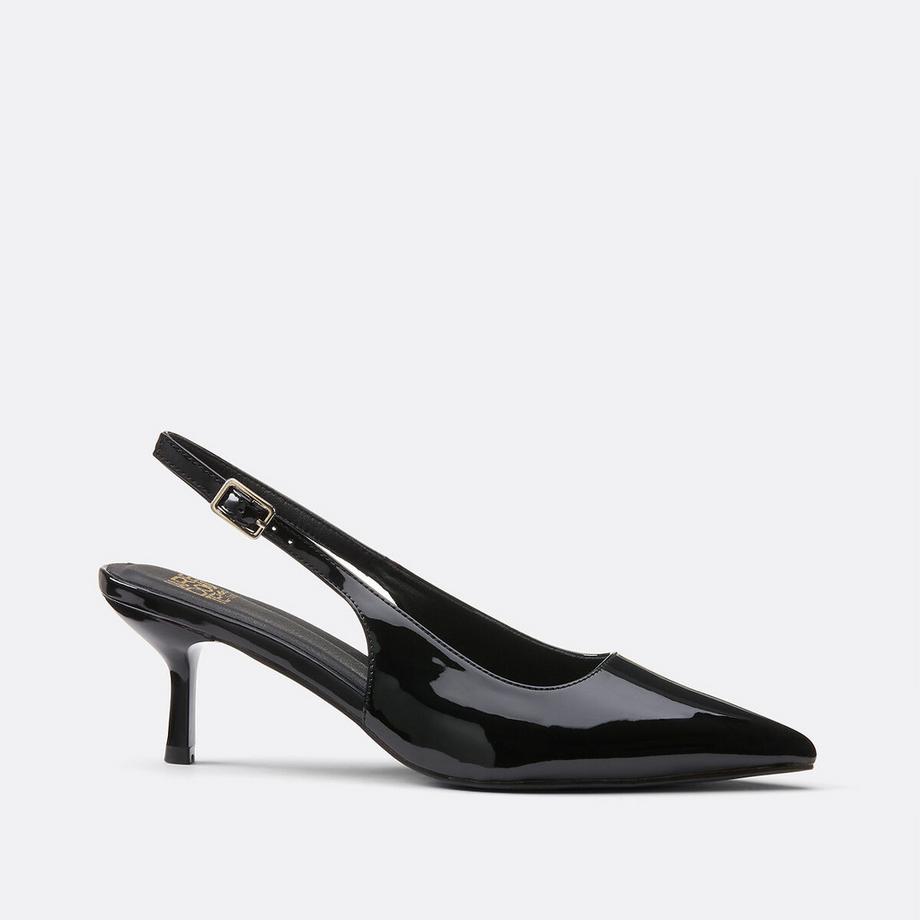 La Redoute Collections Décolleté in poliuretano con tacco largo Pumps aus Polyurethan mit breitem Absatz 