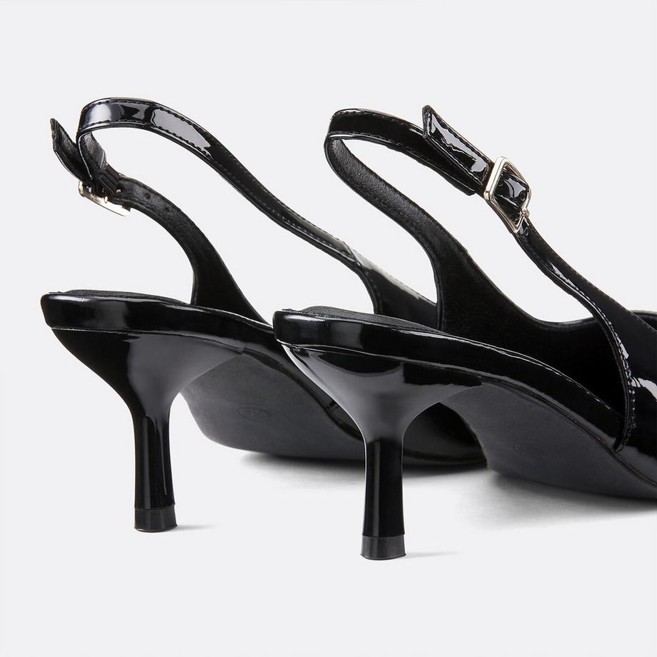 La Redoute Collections Décolleté in poliuretano con tacco largo Pumps aus Polyurethan mit breitem Absatz 