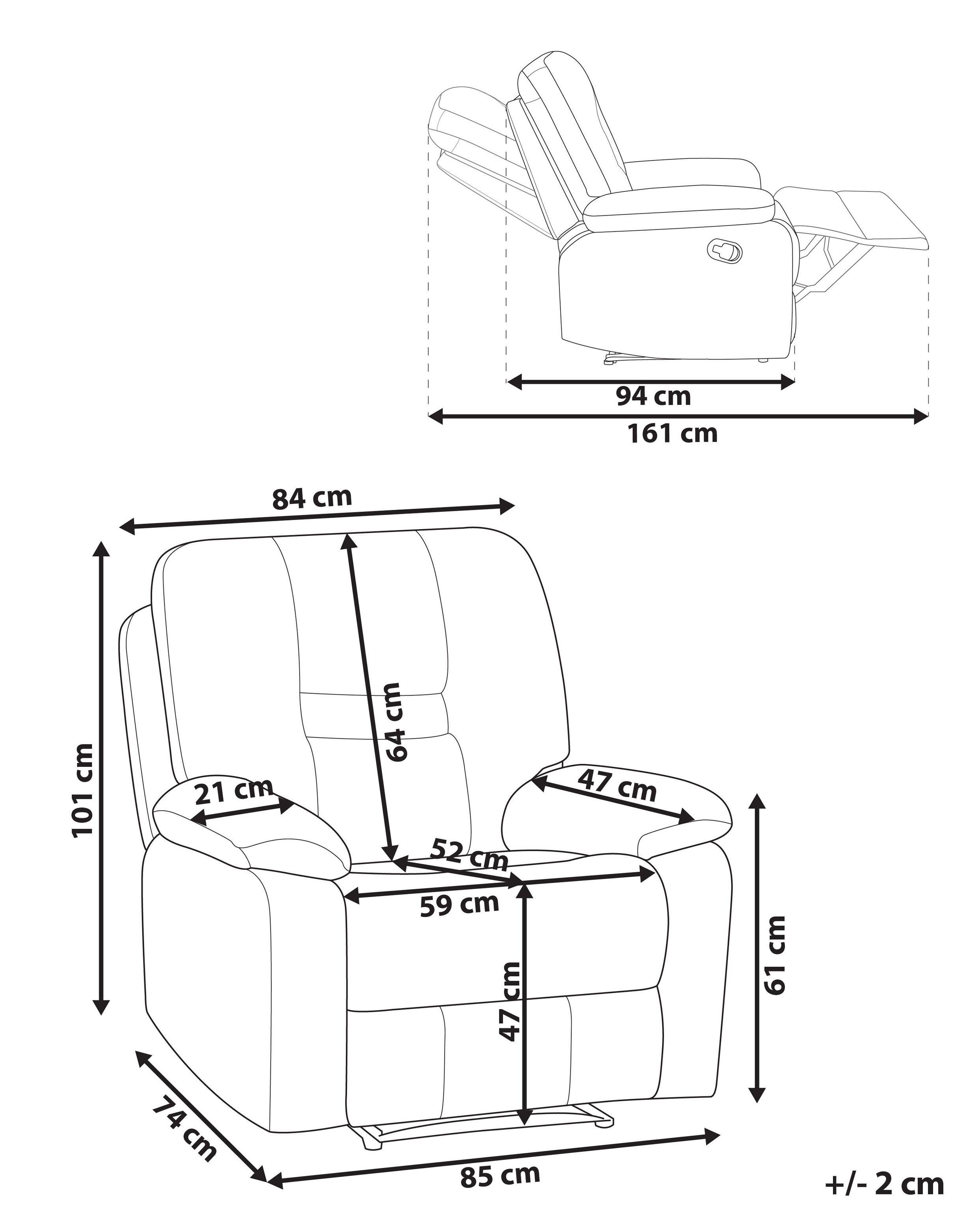 Beliani Sessel aus Polyester Modern BERGEN  