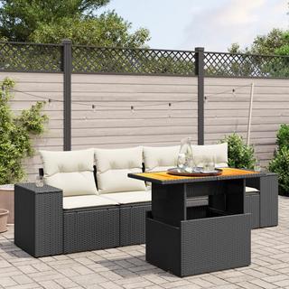 VidaXL set divano da giardino Polirattan  