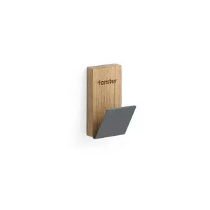 Patère magnétique rectangulaire chêne
