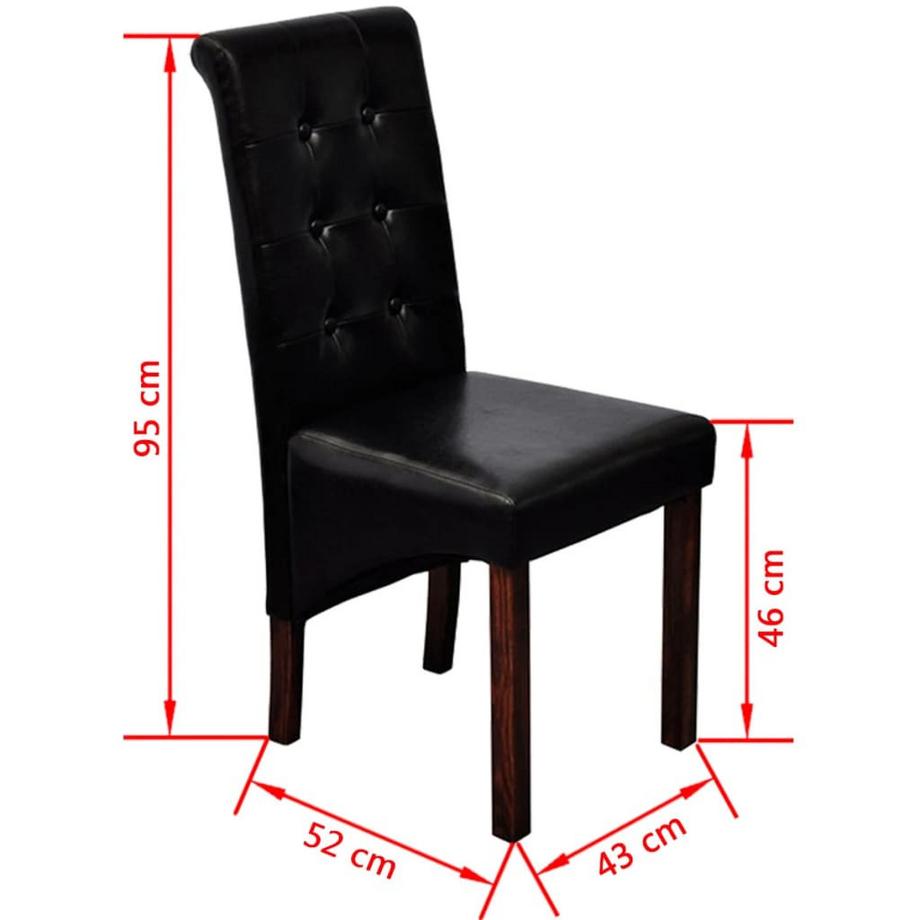 VidaXL Chaise de salle à manger cuir artificiel  