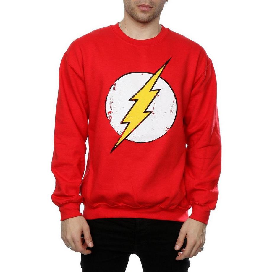 DC COMICS The Flash Distressed Logo Sweatshirt  