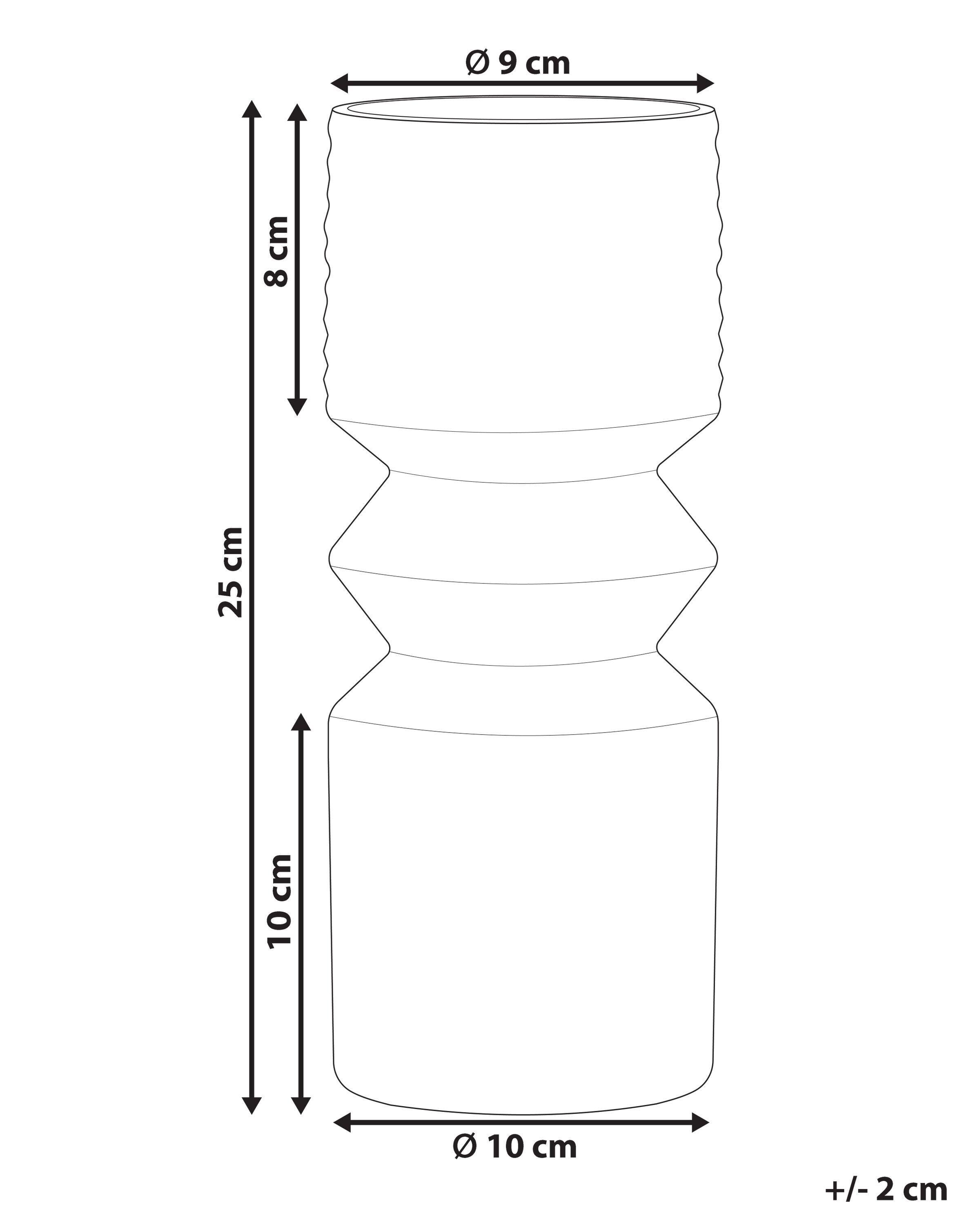 Beliani Blumenvase aus Glas Modern VRADETO  