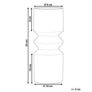 Beliani Blumenvase aus Glas Modern VRADETO  