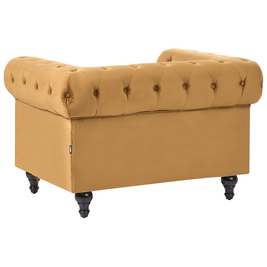 Beliani Fauteuil en Velours Glamour CHESTERFIELD  